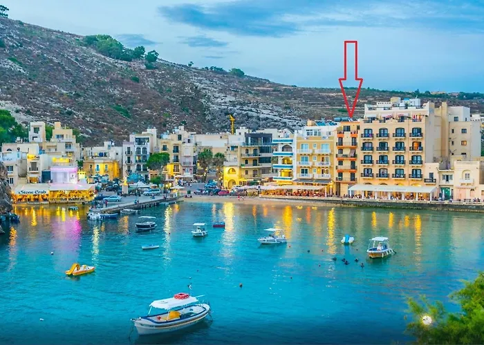 Daire Seafront Duplex Penthouse With Terrace Overlooking Bay Xlendi