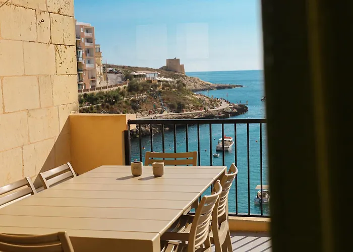 Seafront Duplex Penthouse With Terrace Overlooking Bay Xlendi
